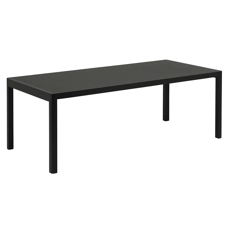 Workshop Table 92x200 cm - Black Linoleum Black