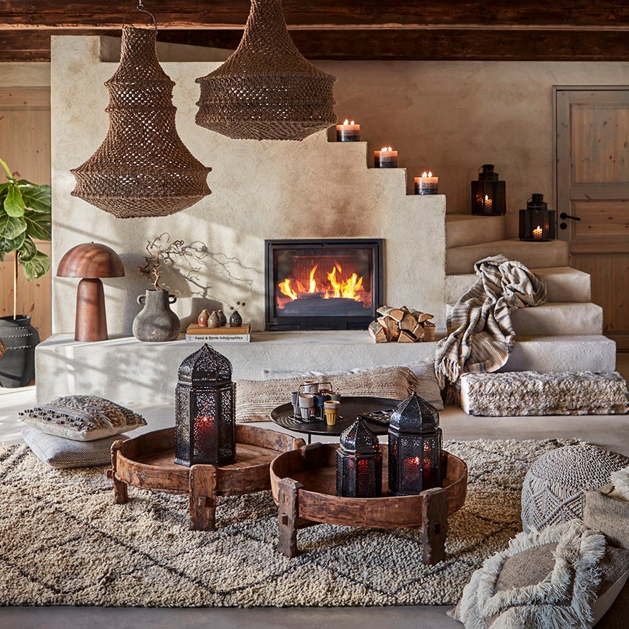 MINNA Sitzpuff beige/elfenbein