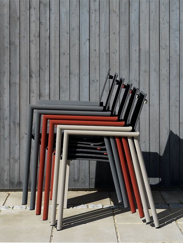 Delia Stapelstuhl rot/Textil