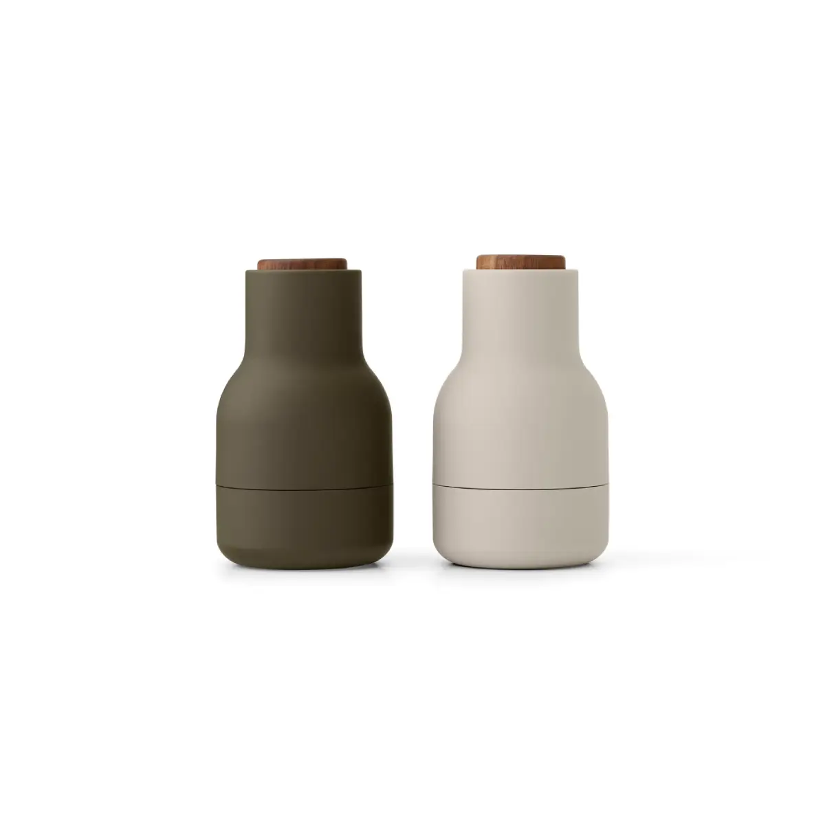 Audo Cph, Bottle Grinder 2er-Pack Klein - Jagdgrün, Beige / Walnuss