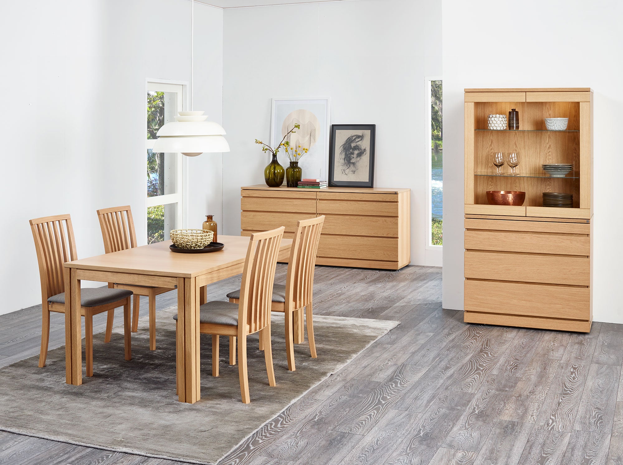 Sm23 Tisch Eiche Lack 150-306(358)X90X73Cm 