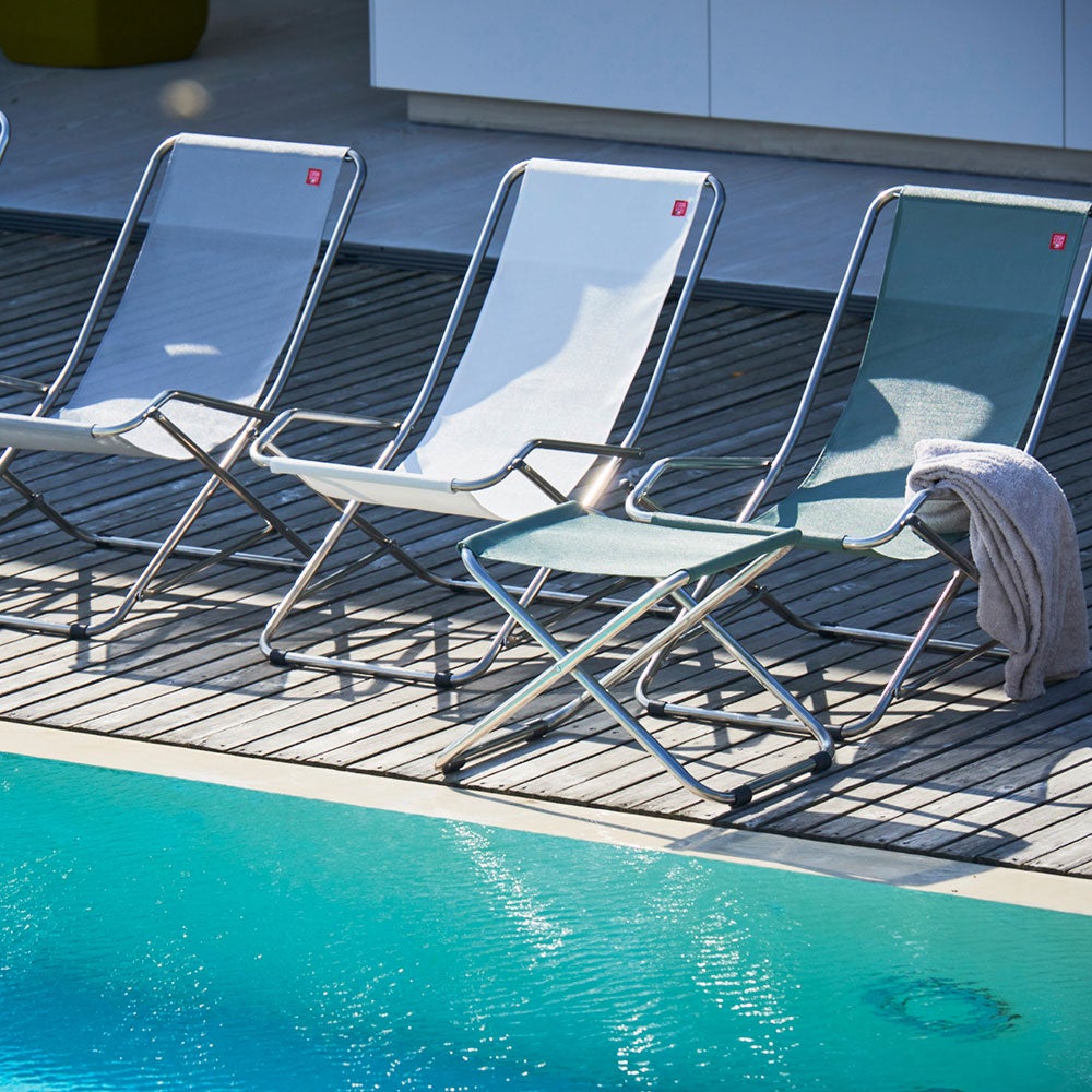 Dondolina Liegestuhl Salbeigrün Textilien/Aluminium