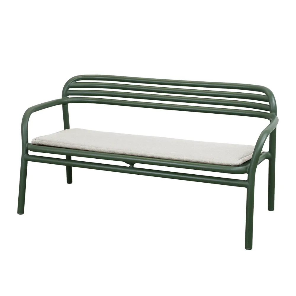Bliss sofa, stapelbar Dark green, aluminium