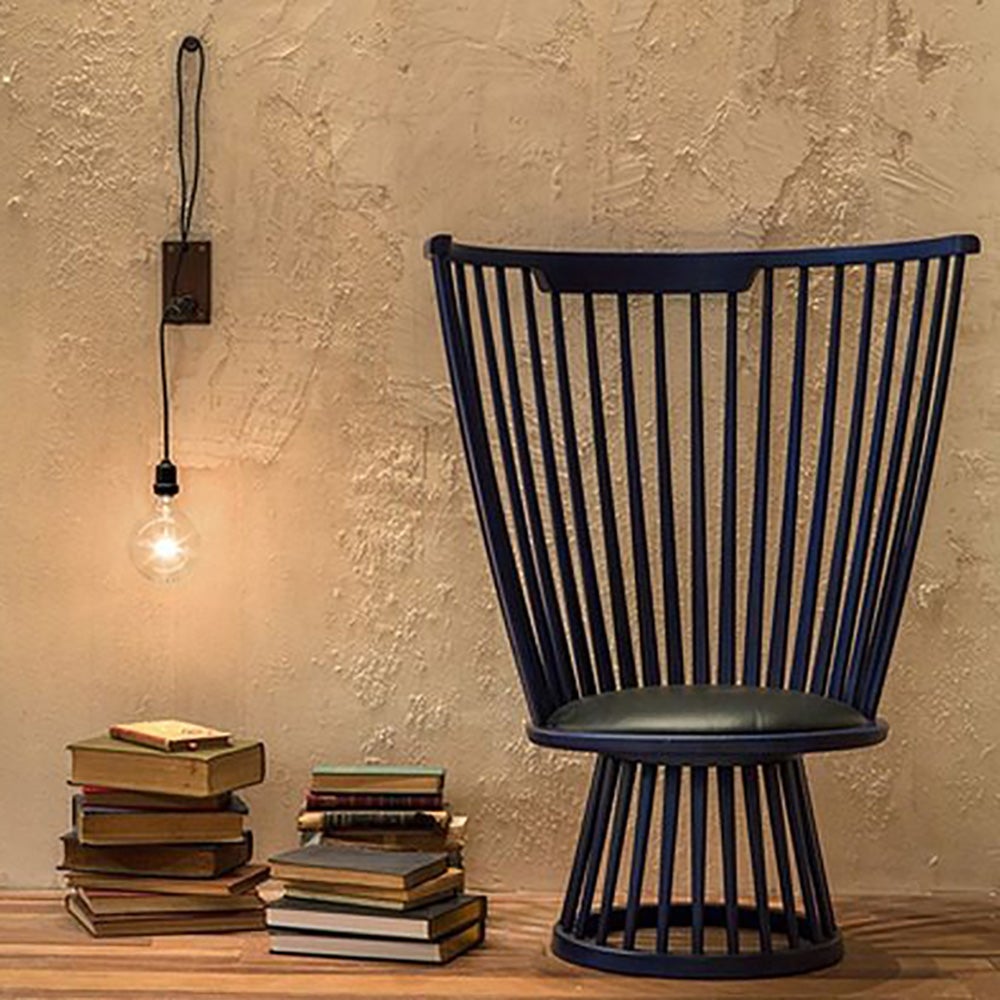 Fan Loungesessel Black