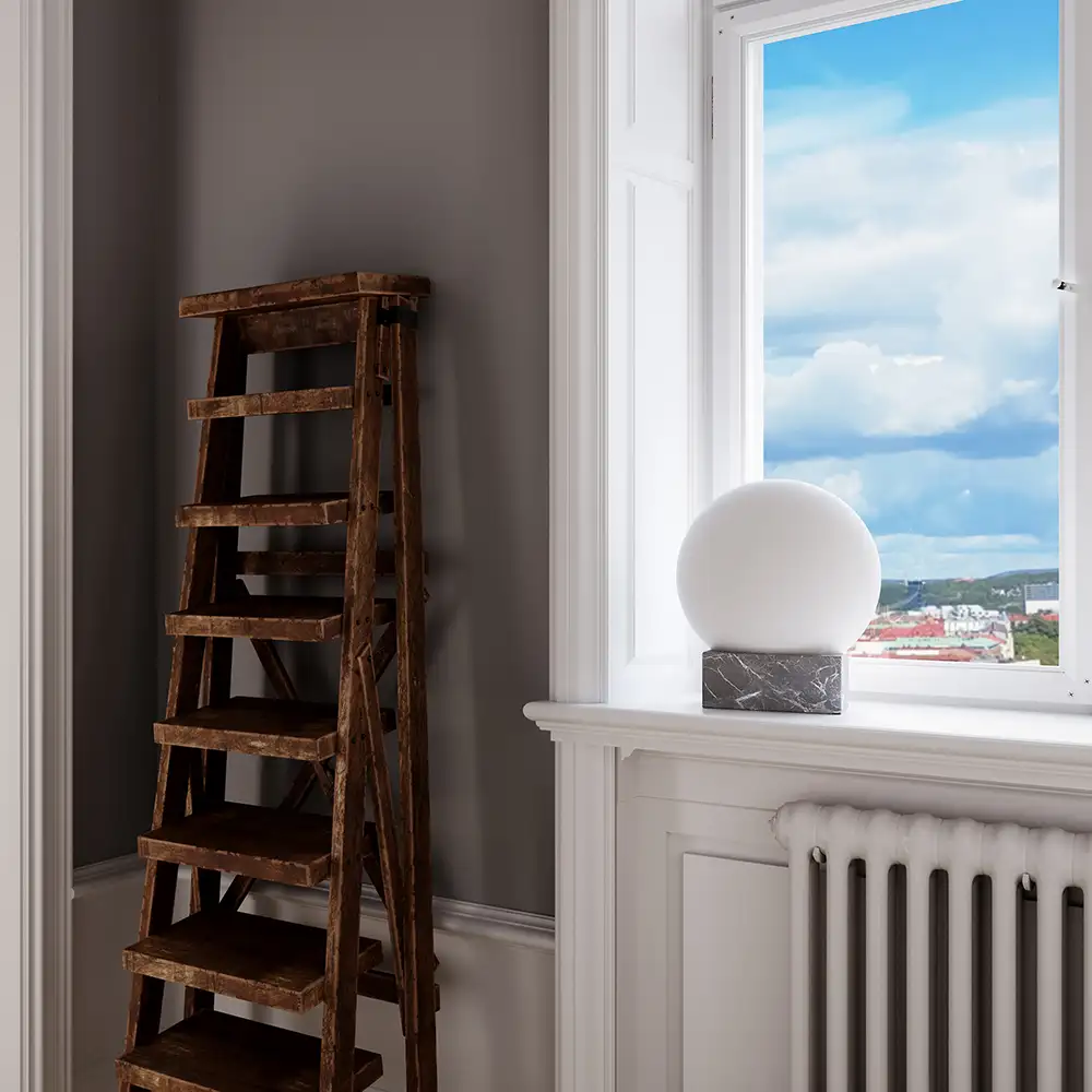 Glori Tischleuchte Ø30cm Weiß