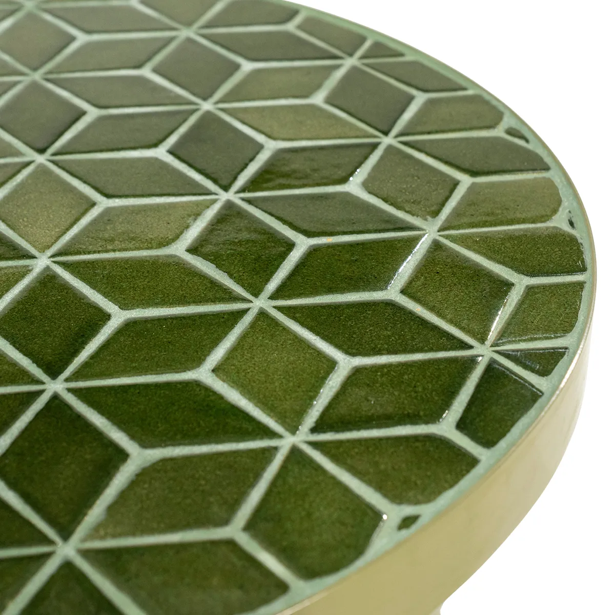 Couchtisch Patterna mit Mosaik-Tischplatte Green