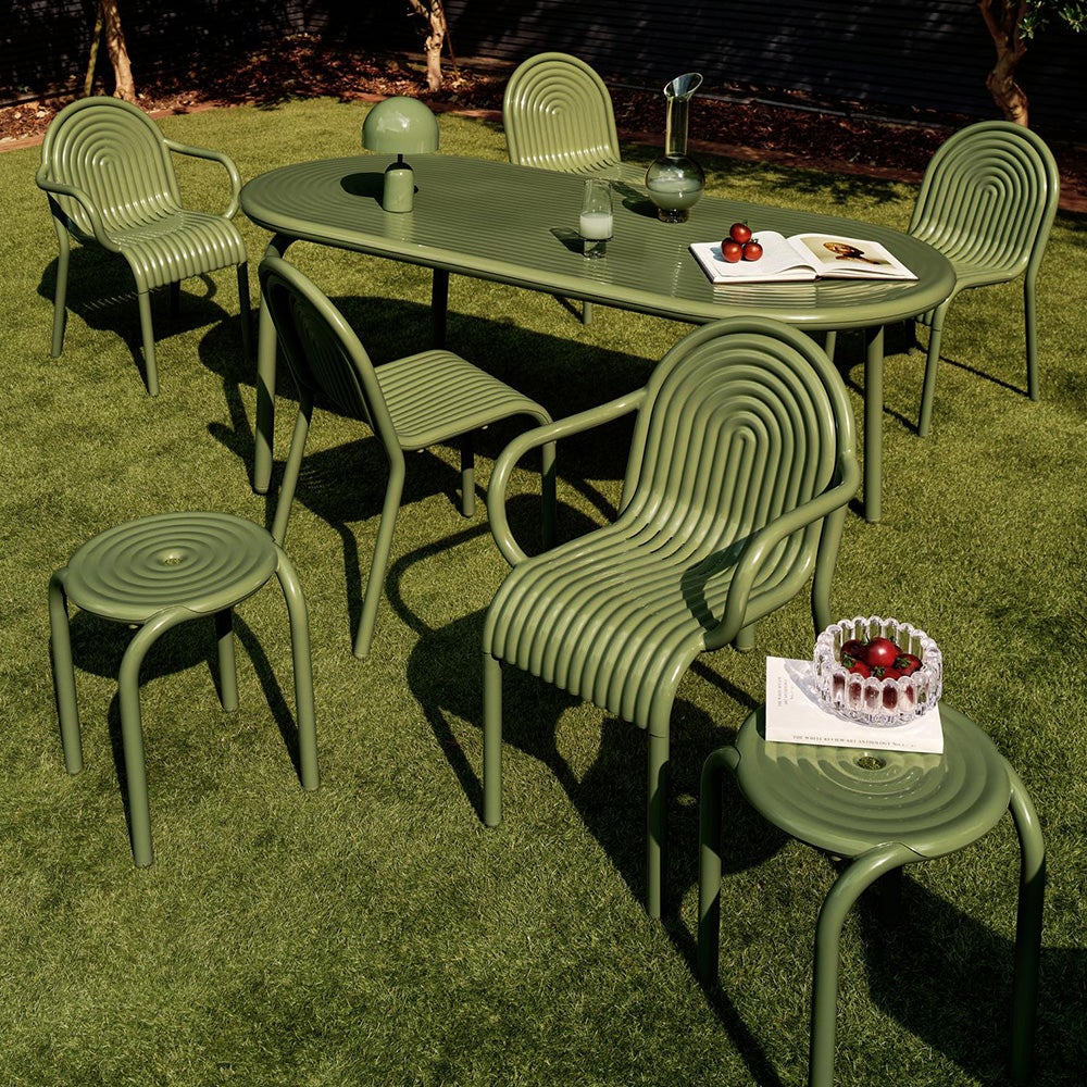 Groove Obround Tisch Moss 