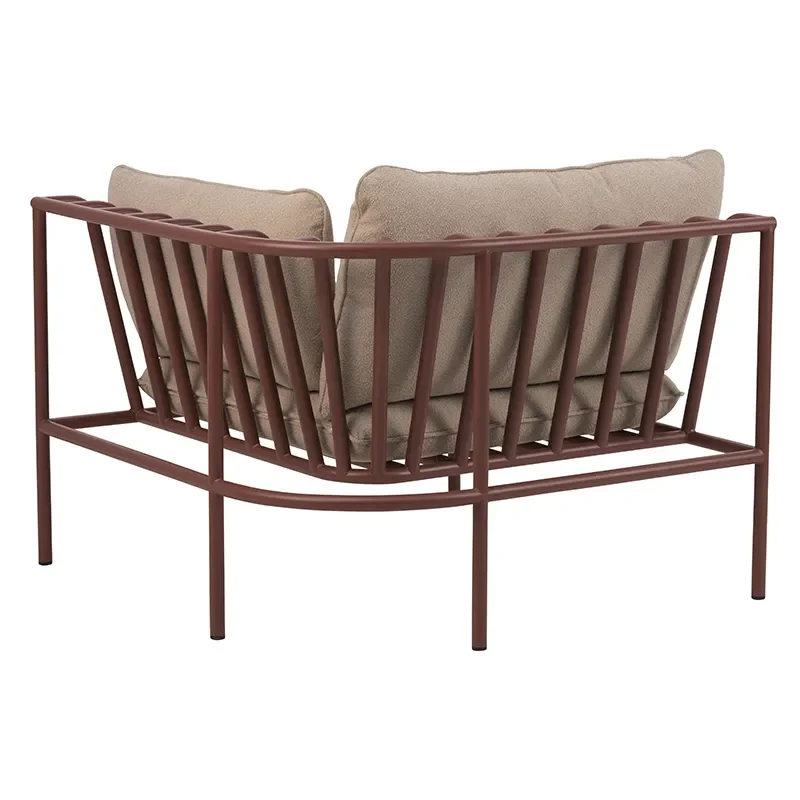 Collier Eckstück  Zin red / Teddy beige