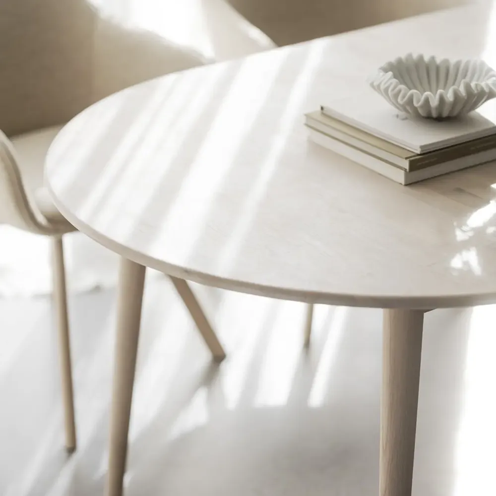 Tyler ovaler Esstisch 170-210x705 cm weiß pigmentierte eiche