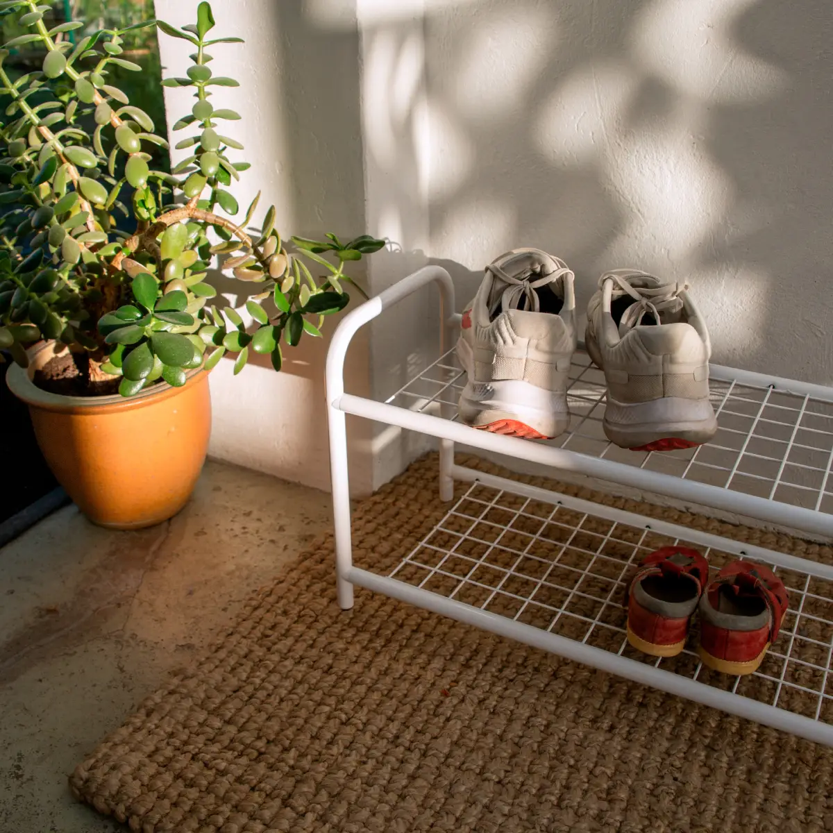 Emelie Schuhregal 100 cm Weiß Weiß