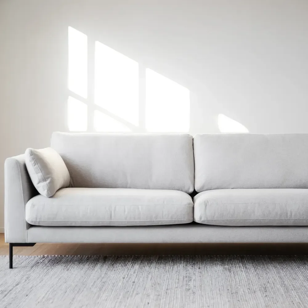 Corwin 3-Sitzer Sofa Stoff Rita Hellbeige