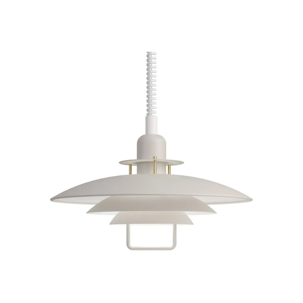 Primus II Pendelleuchte Ø43 cm Metall Sand/Messing