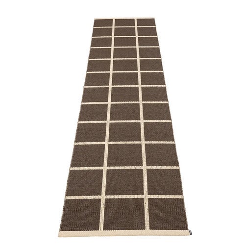 Gewebter Teppich Criss Dark Brown 70x300 cm