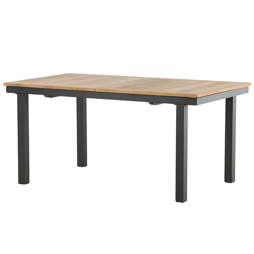 Panama Esstisch 160-240x90 cm Schwarz/Teak