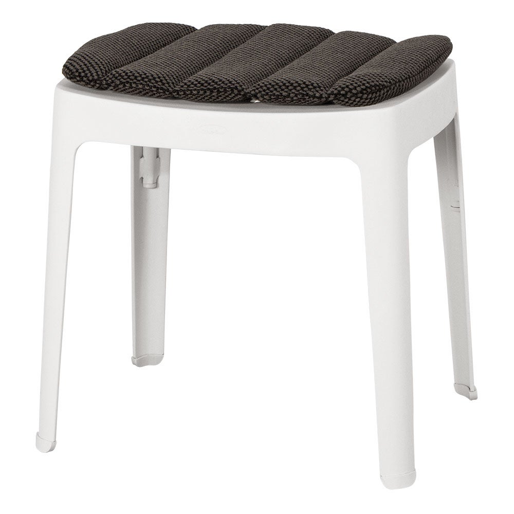 Cut Hocker White Aluminium