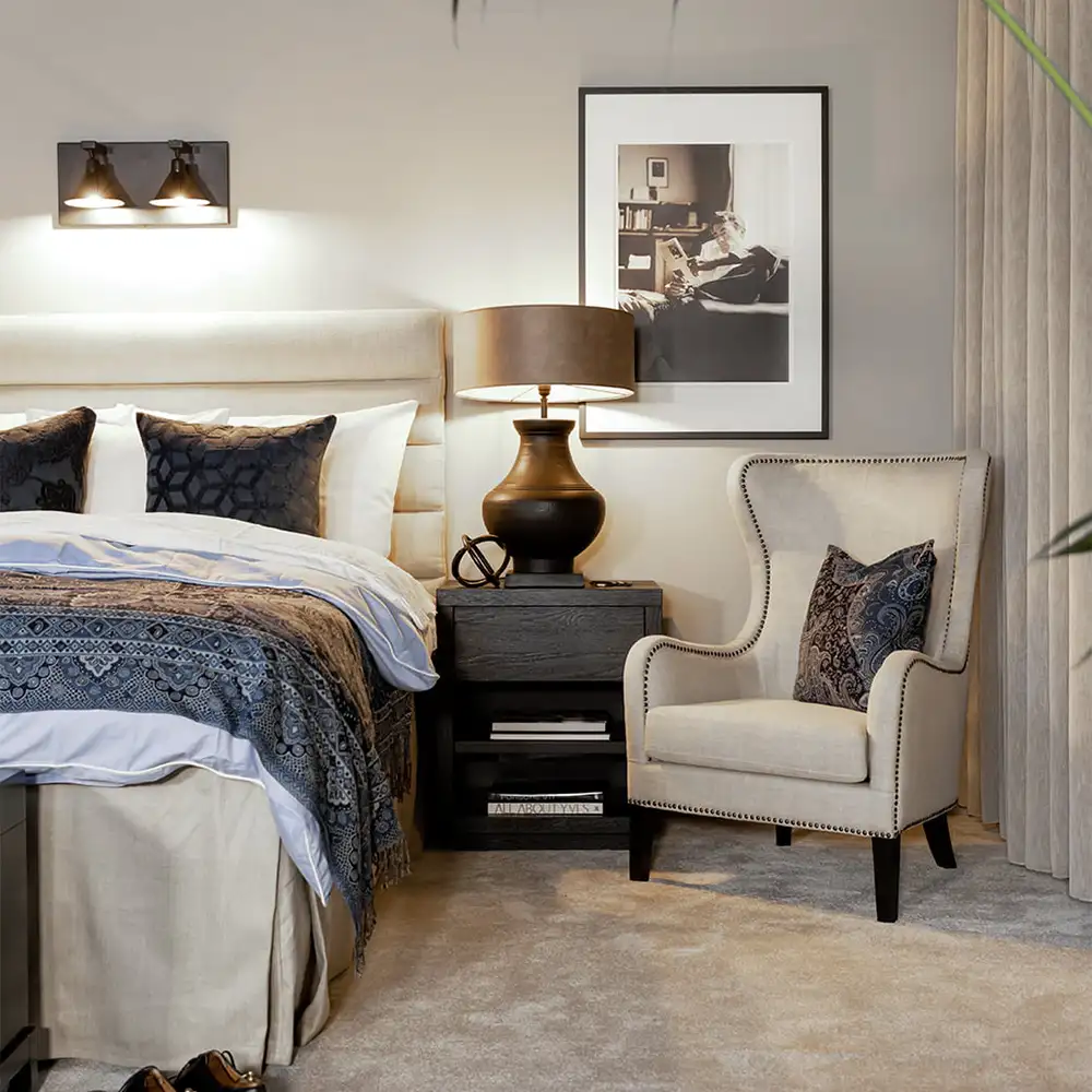 Tischleuchte Bergamo Schwarz