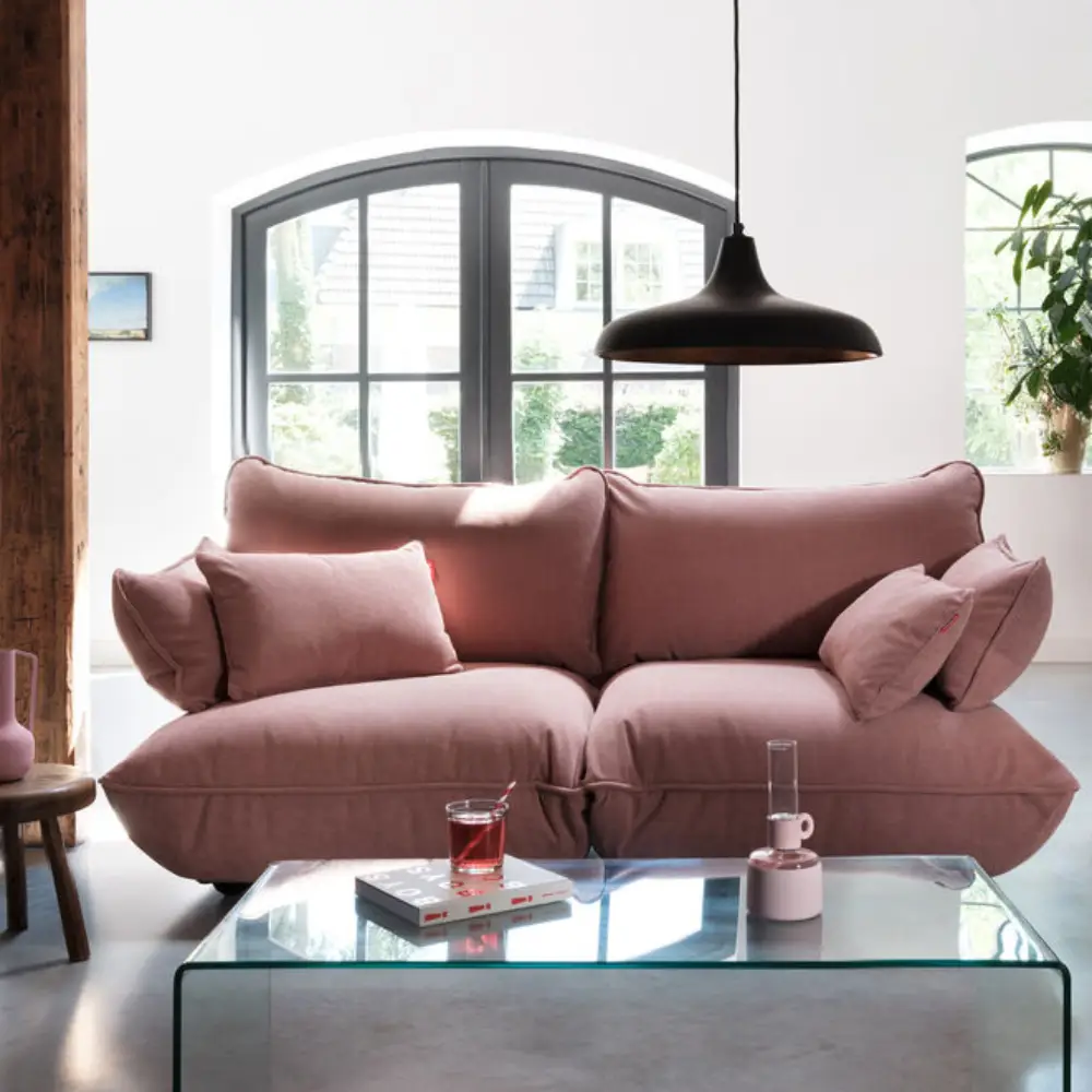 recycled king dekoratives Kissen cord soft pink