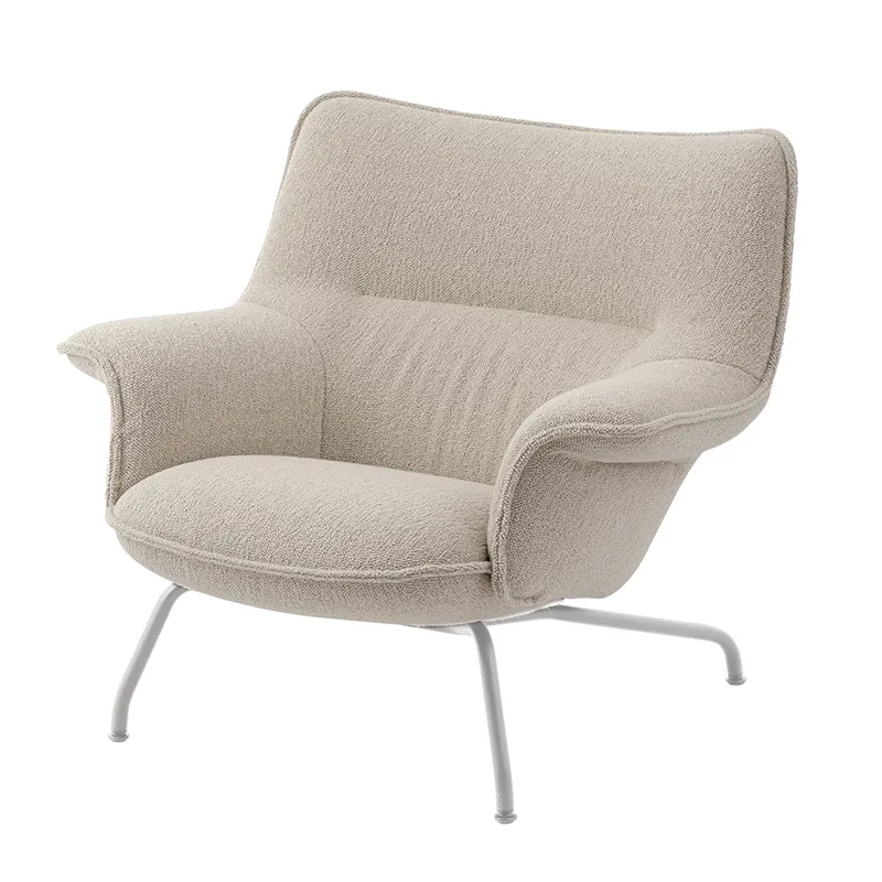 Doze Lounge Chair Low Back Tube Base - Hearth 7 Grey