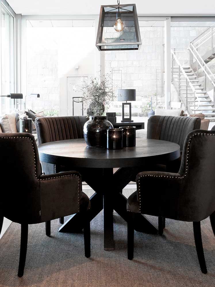 Hunter Esstisch 130 cm Schwarz