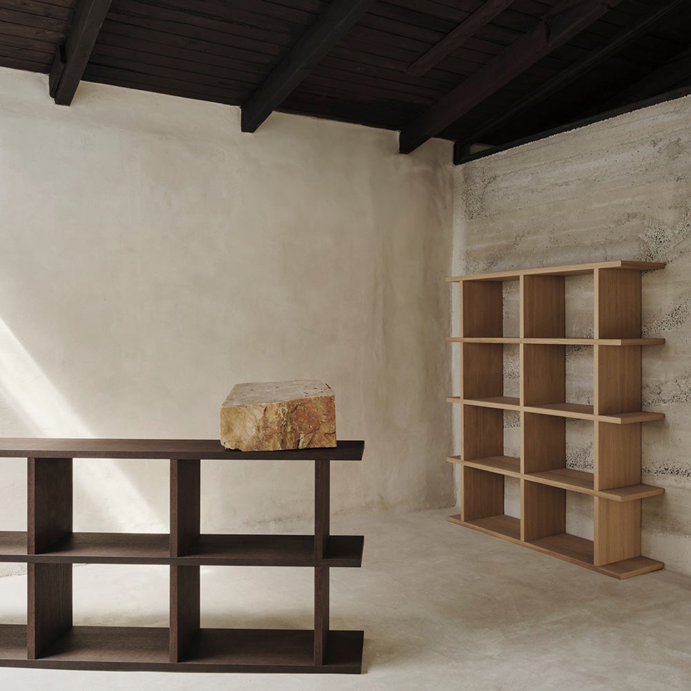 Kona Bücherregal 3x2 - Dunkel gebeizte Eiche