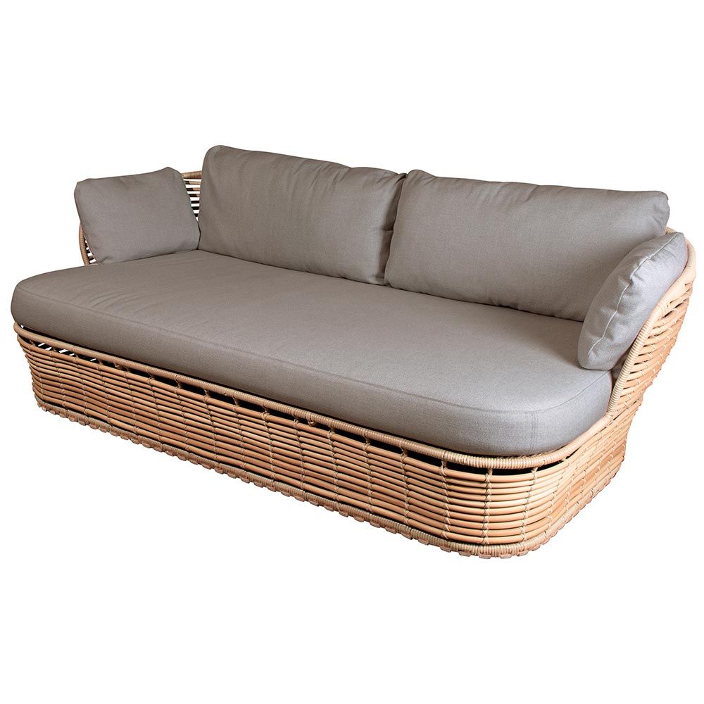 Lounge Sofa Basket Natürliche künstliche Wicker Inkl Licht Airtouch Kissen Set