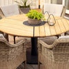 Peace Wood esstisch 150 cm anthrazit / teak