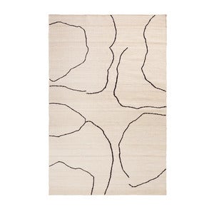 Handgewebter Teppich aus Jute Gesso Off-White 200x300 cm