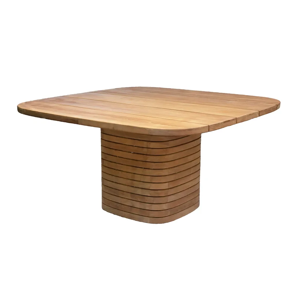 Mellow matbordgestell kvadratisk f/bordsskiva 144x144 cm Teak