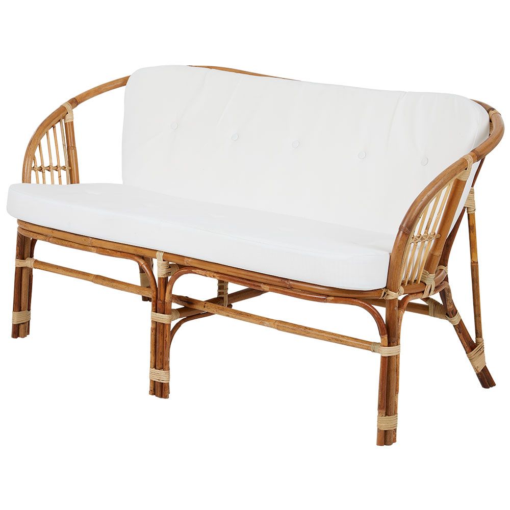 Astrakan 2-Sitzer Sofa natur/weiß