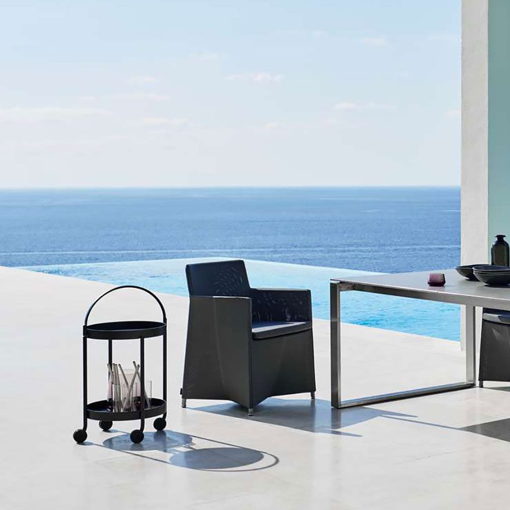 Roll Trolley / Beistelltisch Lava Grau