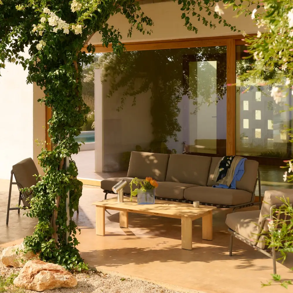 Sofatisch Teak 135x55 Assemble