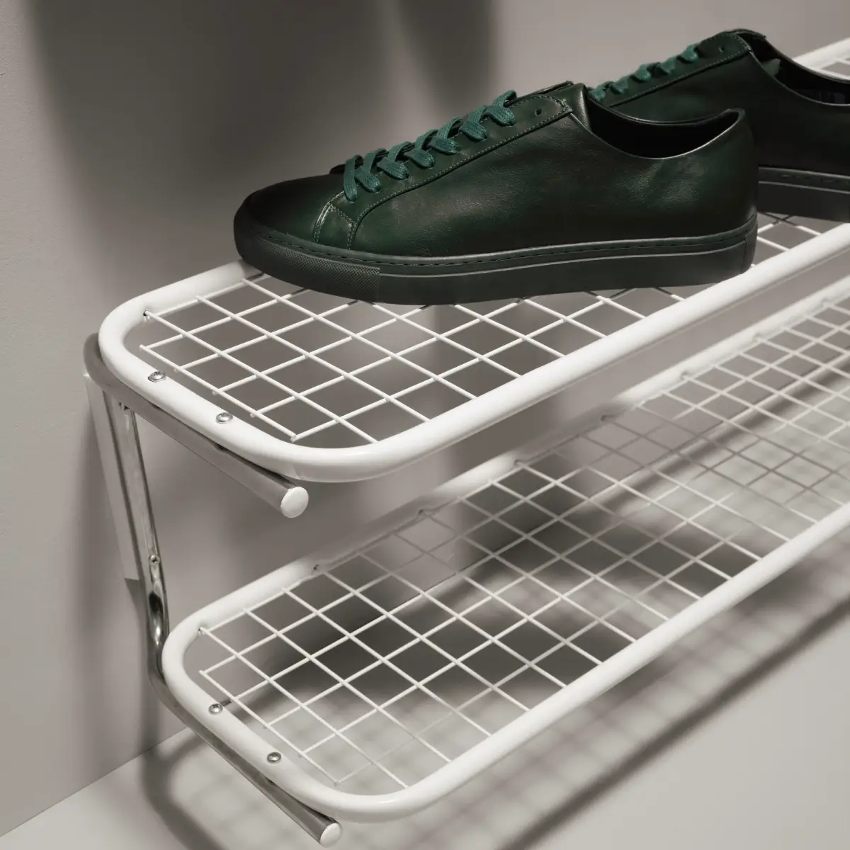 Classic Schuhregal 100 cm Weiß Chrom