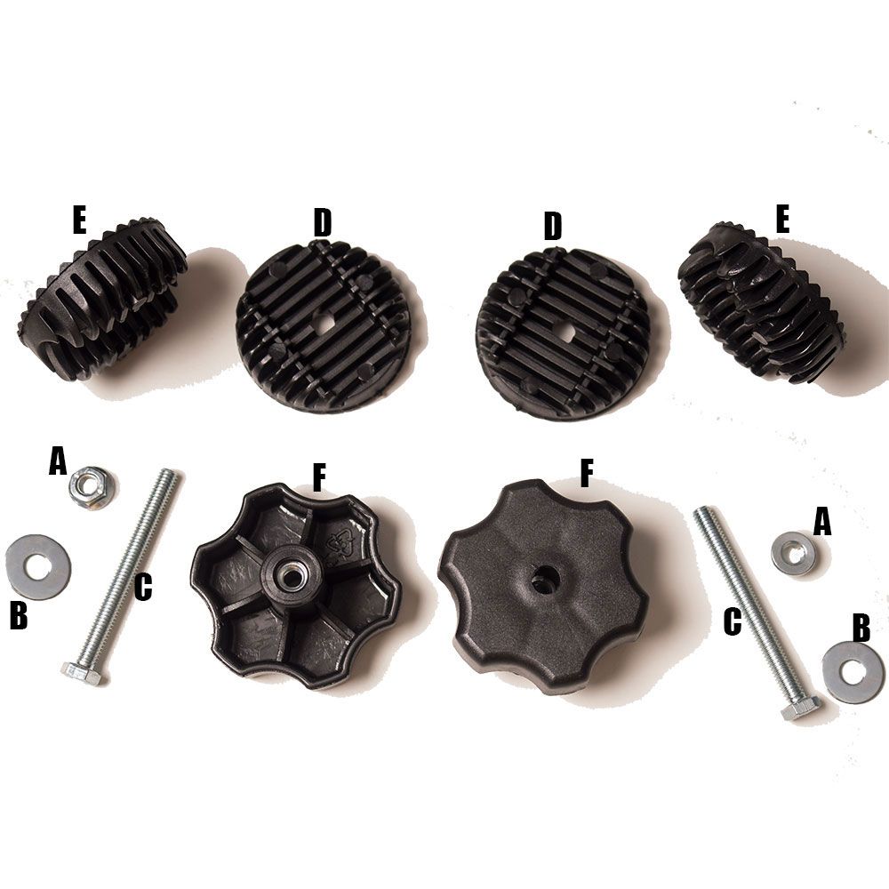 Schraubensatz + Kunststoffknöpfe für Dachträger für wien hängematte schwarz 