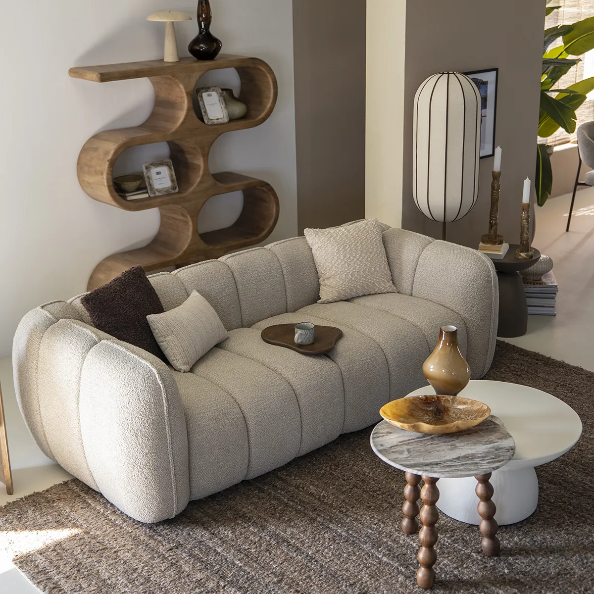 Sofa Cubetto (2,5-Sitzer) Taupe