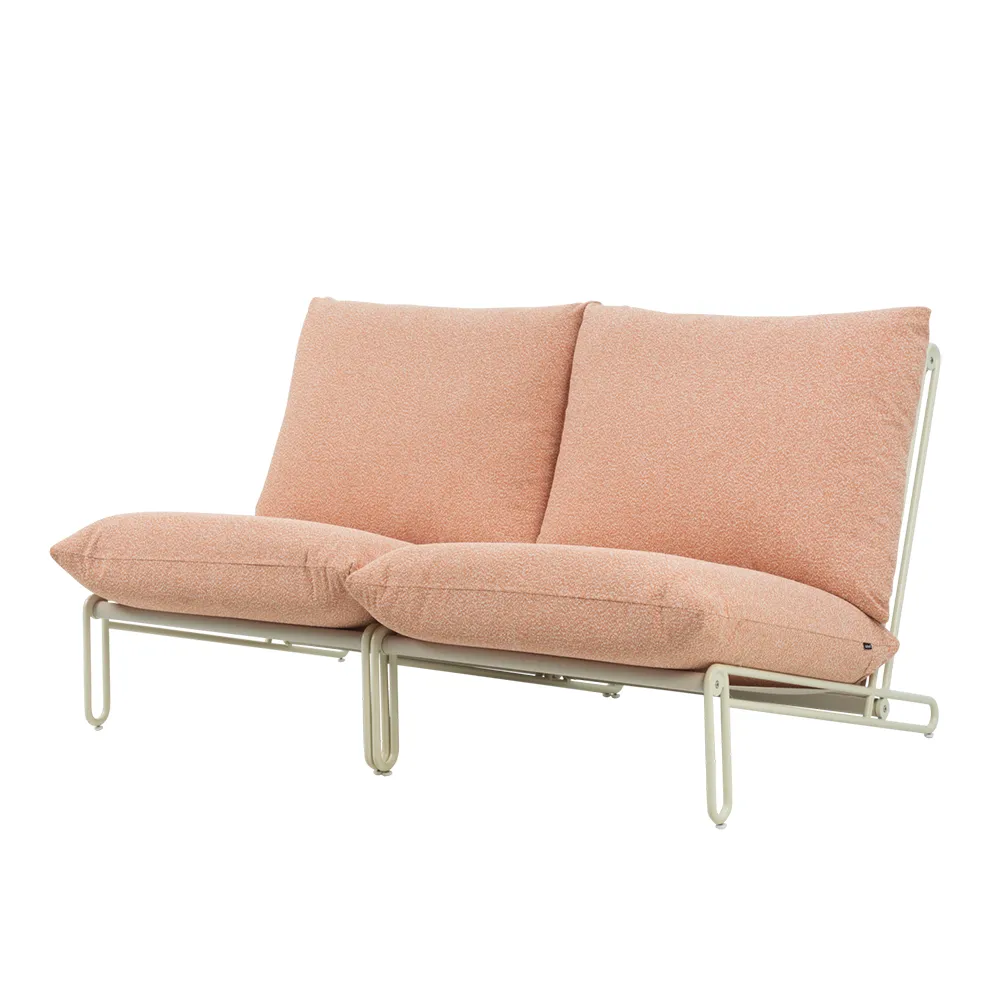 Blixt sessel  Pearl white / Teddy orange