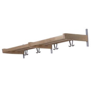 Meja Hutablage 115 cm Weiß geölte Eiche