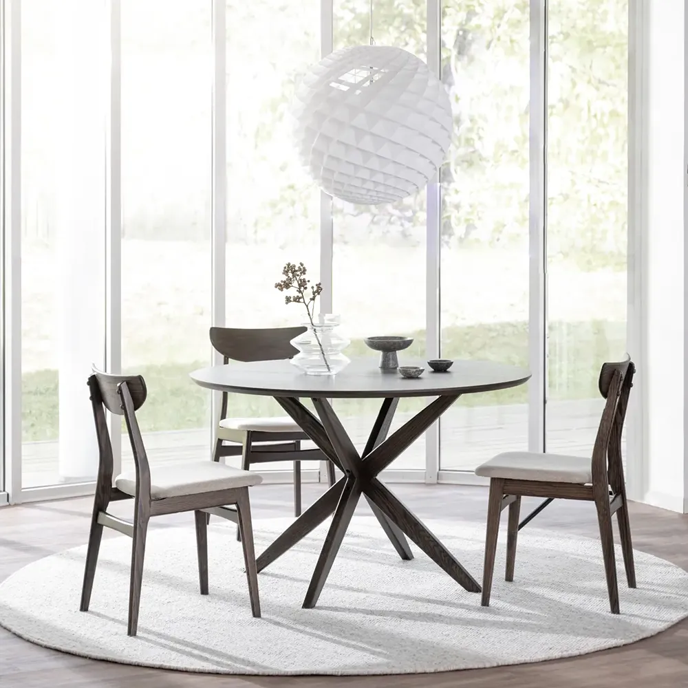 Calverton Esstisch Ø120 cm braune Eiche