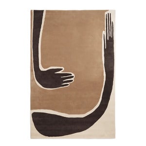 Pose Getufteter Teppich 200x300 cm - Dunkler Kaffee/Gebrochenes Weiß