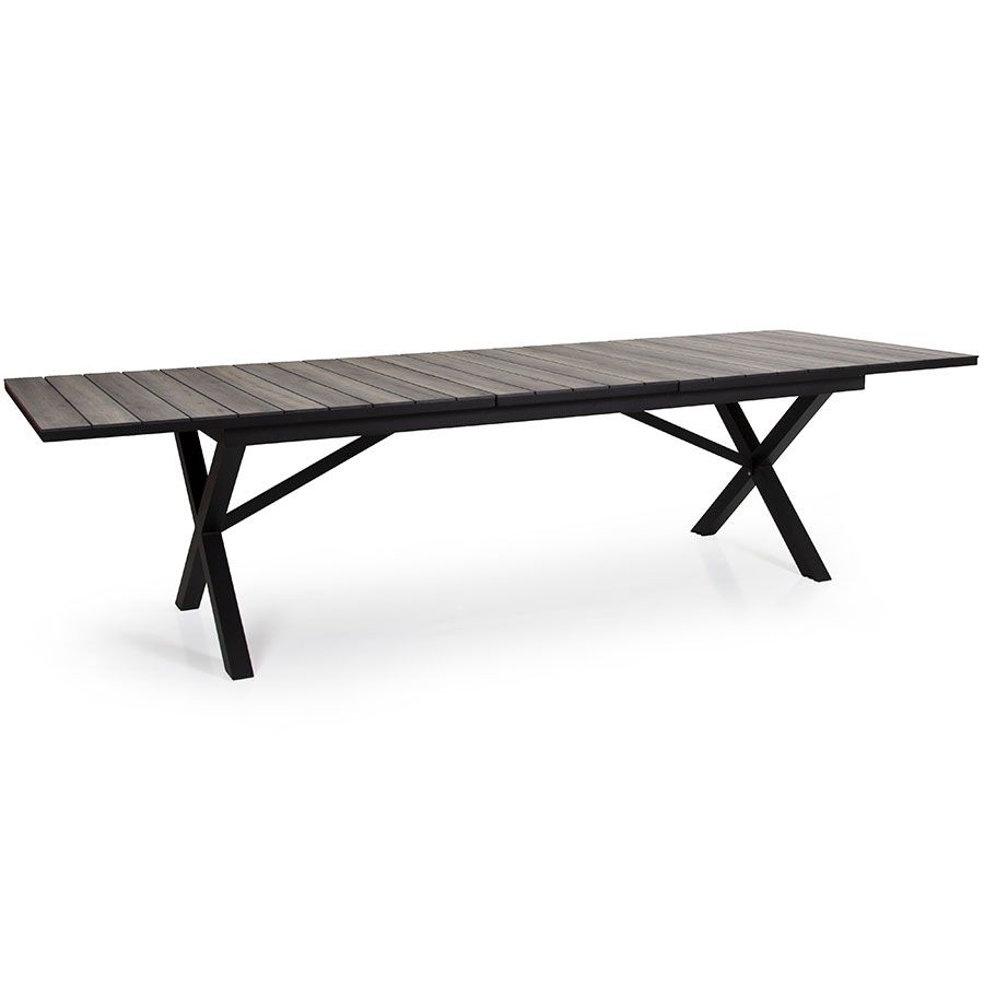 Hillmond Ausziehtisch 100x238-297 cm schwarz/natur