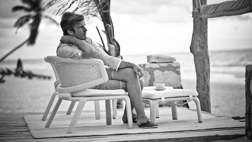 Seashell lounge armchair weiß 