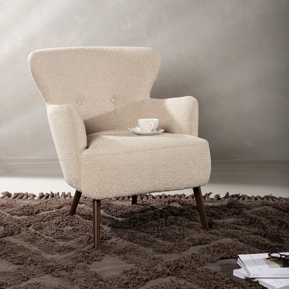 Lincoln Sessel Beige Boucle