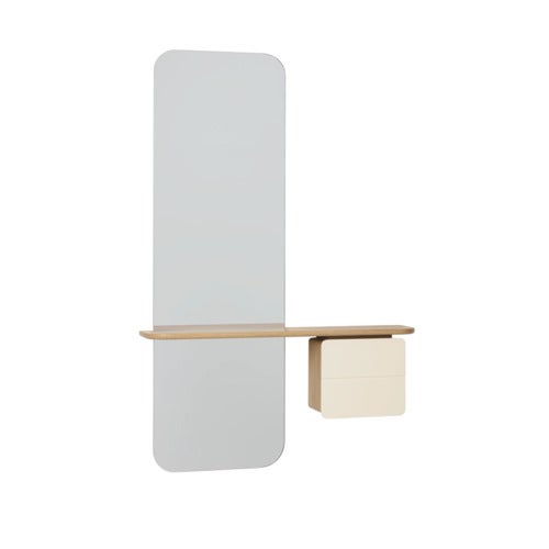 One More Look Spiegel eiche/Pearl White