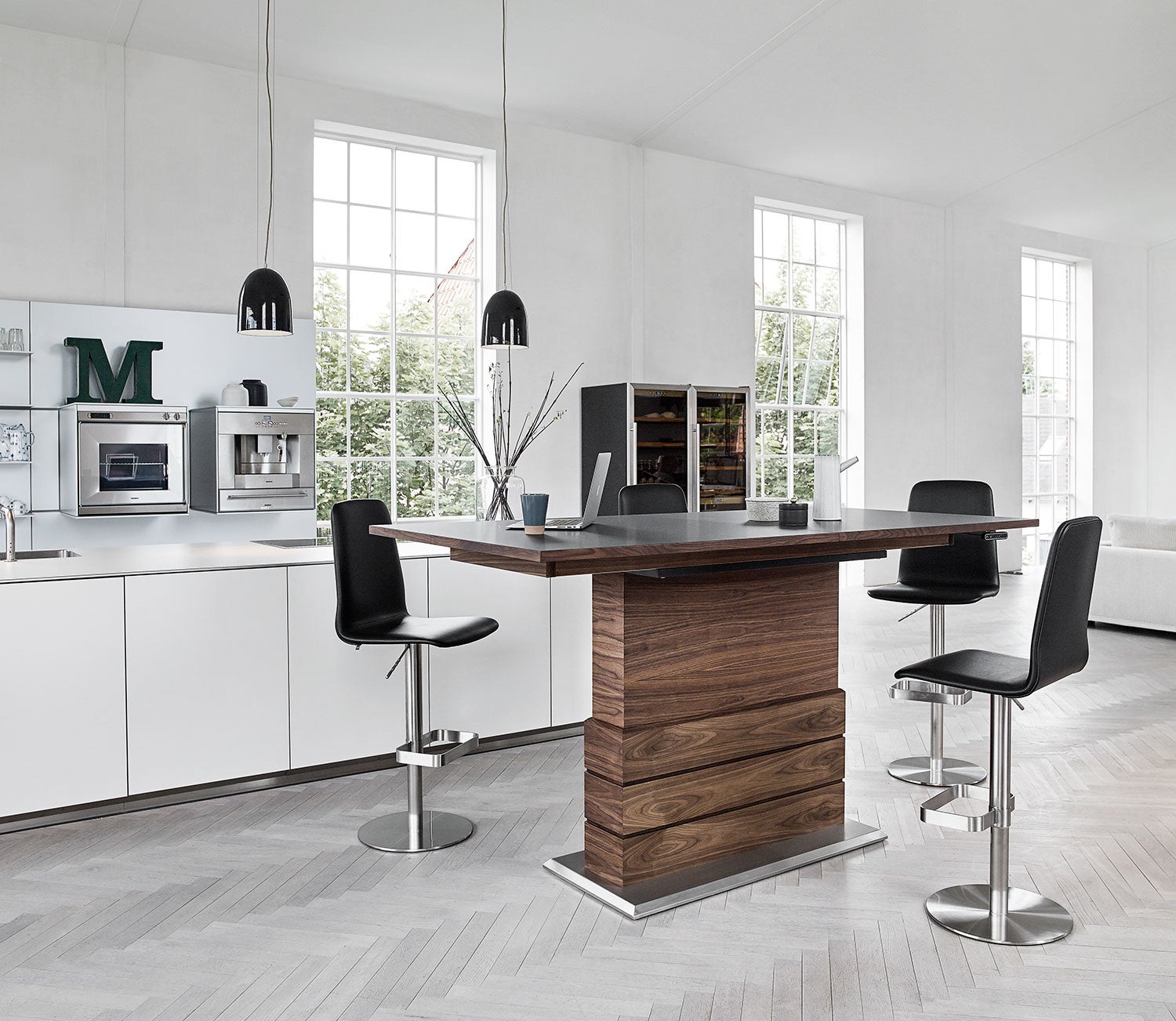 Sm30 Esstisch 100X200-280 Cm Natur geölt Nussbaum 