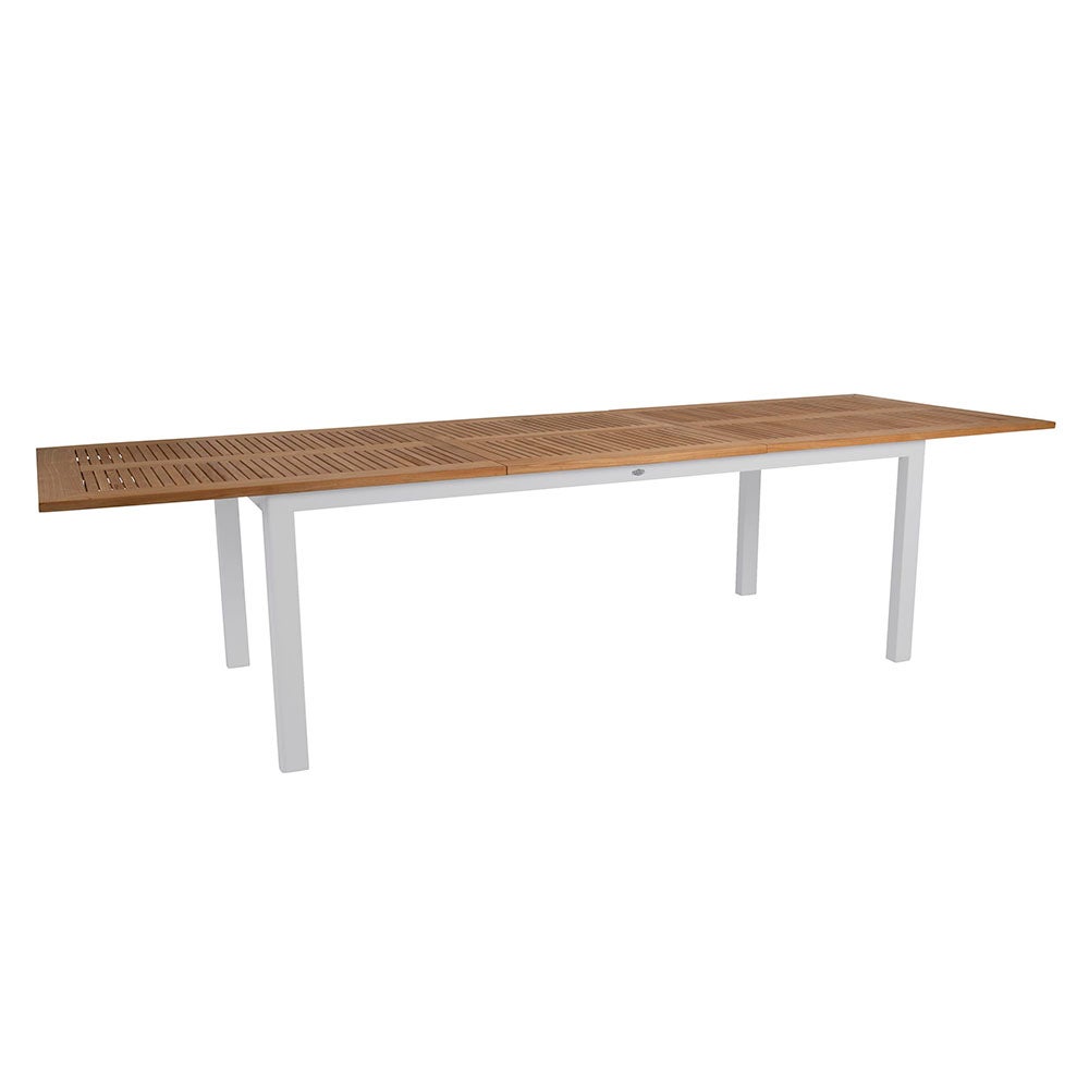 Lyon Esstisch 100x224-304 Cm Light Grey/Teak