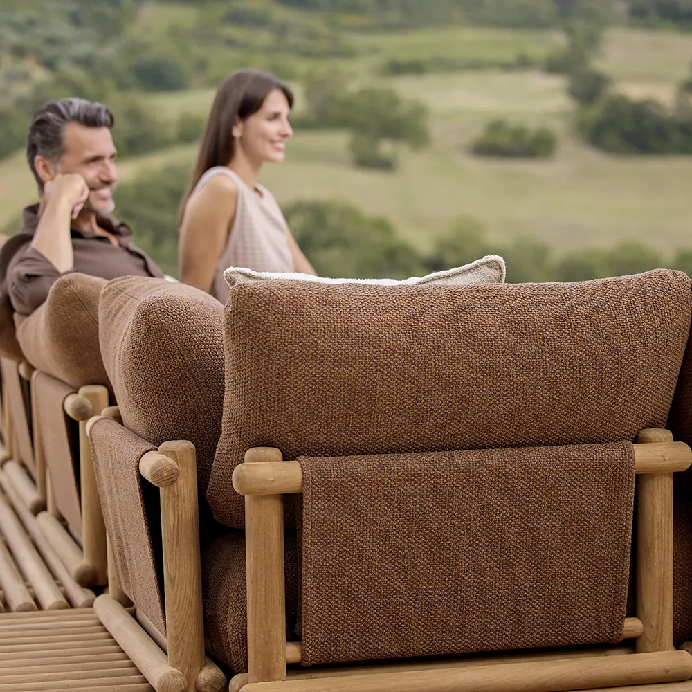 Sticks Sofa mit Chaiselongue Teak/desert sand