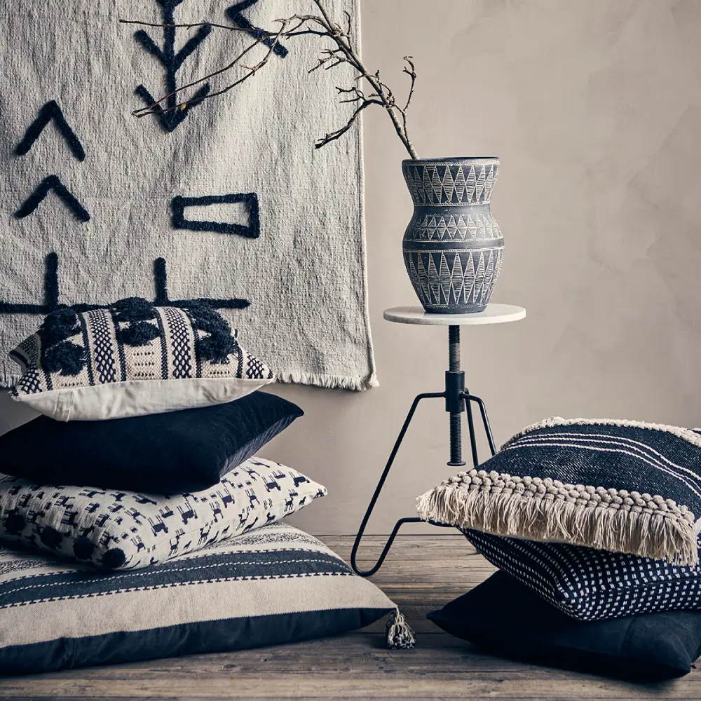  ANNA Kissenbezug schwarz/weiß 50x50 cm