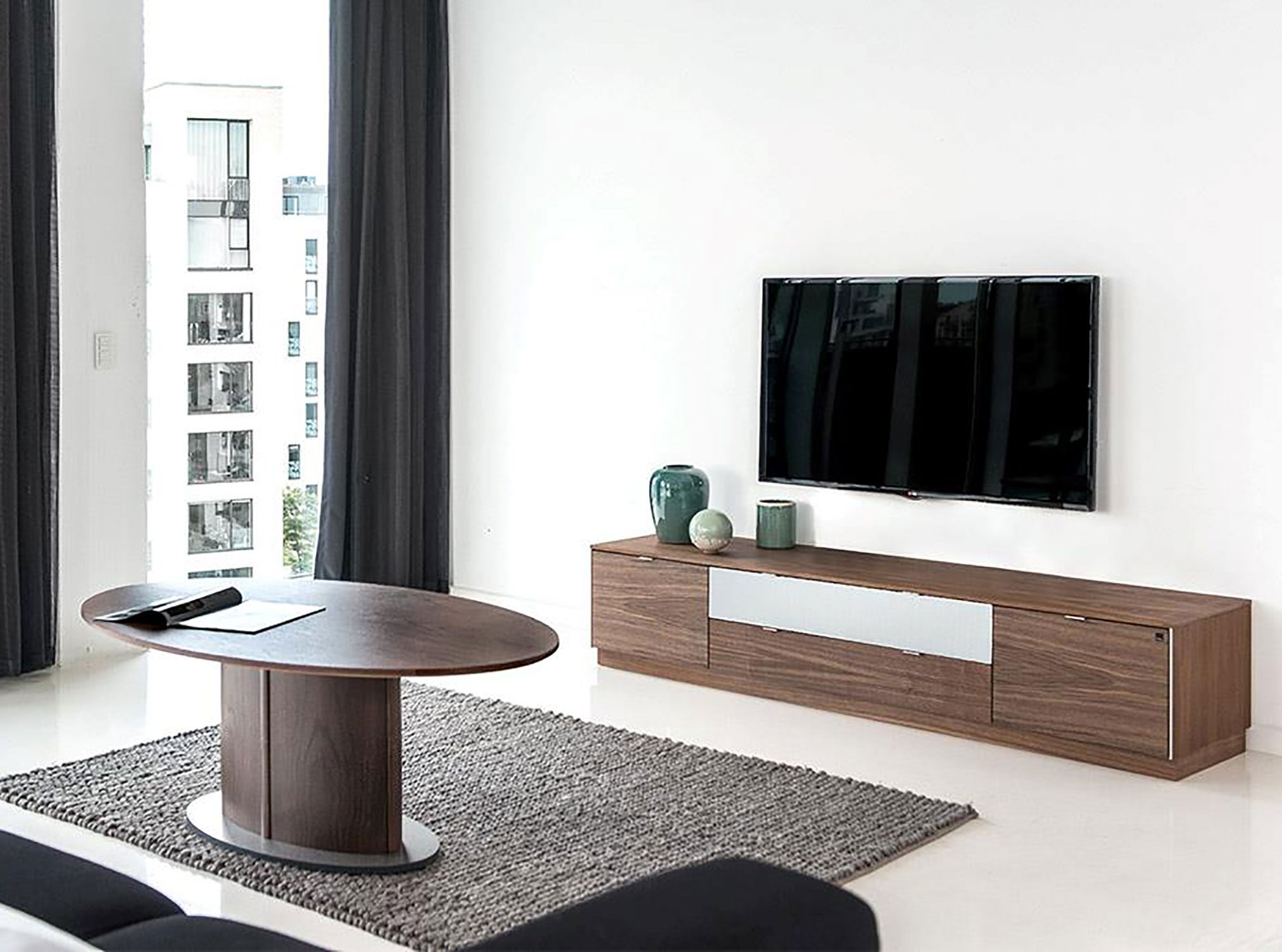 Sm941 TV-Bank Eiche Naturöl 194X44X40Cm 