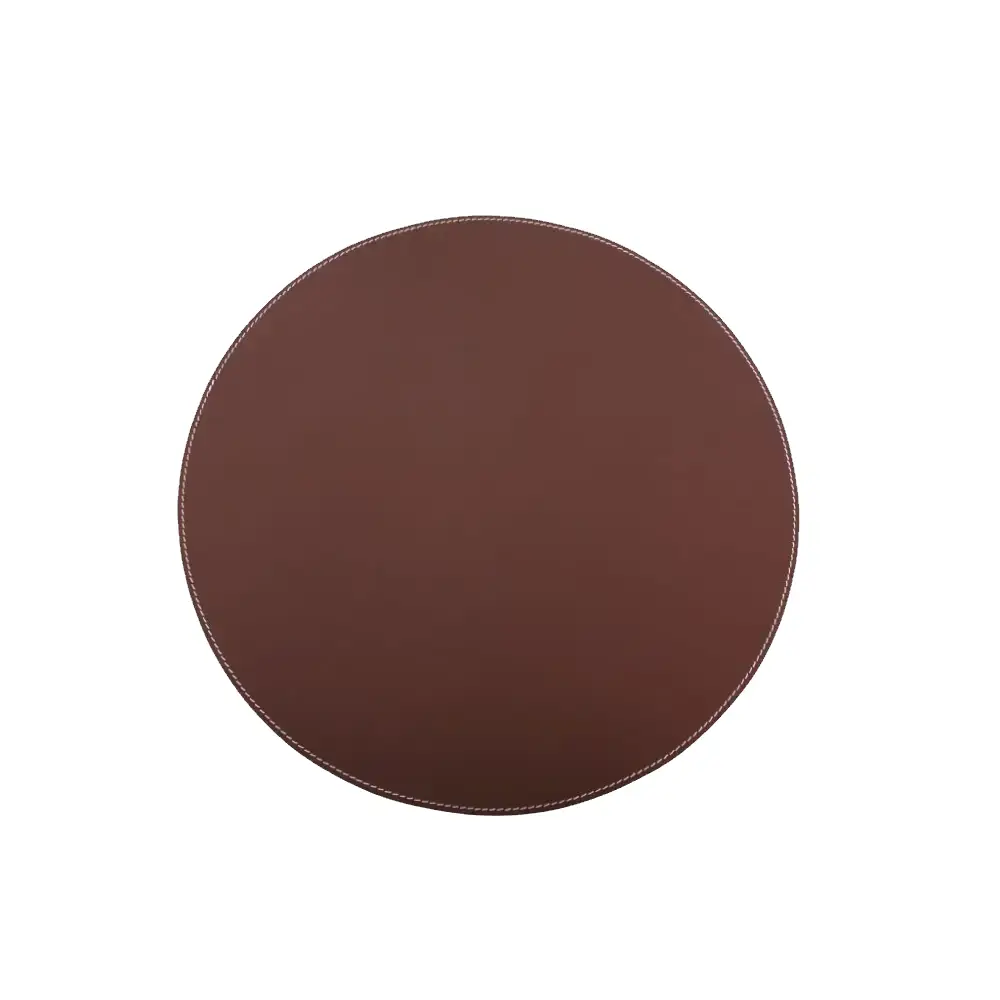 Platzset Ø: 38 cm Braunes Leder