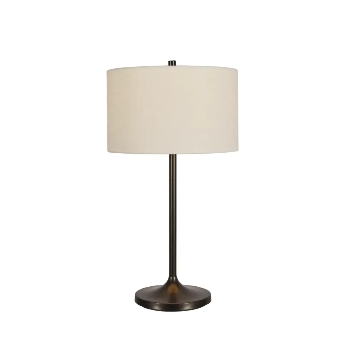 Soft Tischleuchte Ø34 Leinen Weiß/Metallic-Bronze