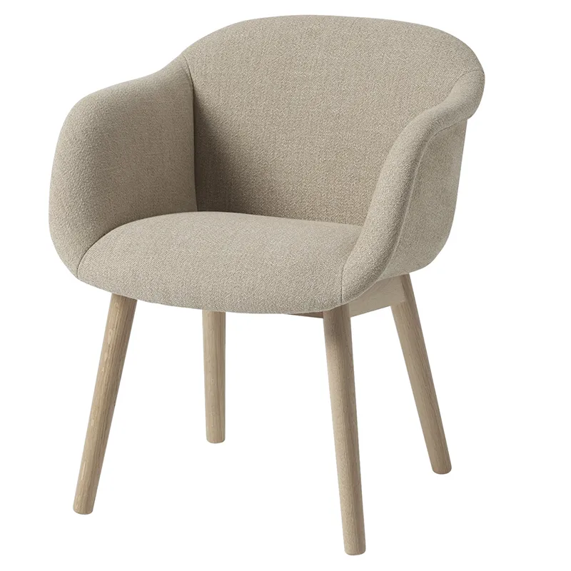 Fiber Soft Armchair Wood Base - Ecriture 240 Oak